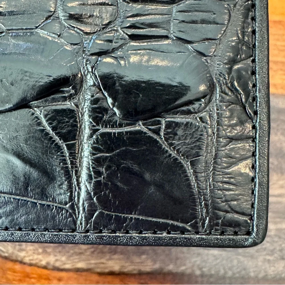 Bi-Fold Authentic Crocodile Leather Wallet 1C